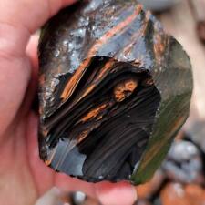 B Grade Tri-Flow Obsidian Rough Old Stock Lapidary Wholesale picture
