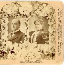 PRESIDENT McKINLEY and WIFE--Underwood Stereoview K88 picture
