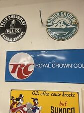 Vintage RC COLA Royal Crown Soda Embossed Self-Framed Advertising Sign 32x12 MCA picture