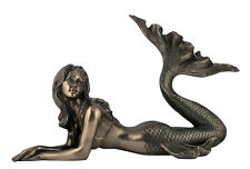 Large Mermaid Lying Down Statue Sculpture Figurine L 26.5