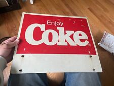 VINTAGE STURDY Coca Cola Enjoy Coke Case Display Metal  Sign Display ~16