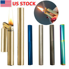 New Creative Double Stick Brass Grinding Wheel Lighter Portable Foldable Mens picture