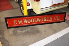 1930's Reverse Painted & Gold Leaf F. W. Woolworth Co Framed Sign picture