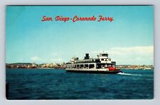 San Diego CA-California, San Diego-Coronado Ferry San Diego Bay Vintage Postcard picture