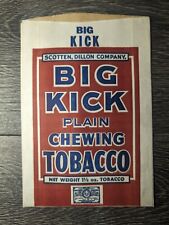BIG KICK PLAIN CHEWING TOBACCO POUCH ADVERTISING BAG SCOTTEN,DILLON CO. 2-SIDED picture