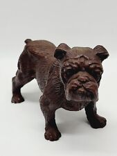 Vintage Hand Carved Molded Resin Bulldog Figurine  picture