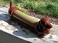 Vtg 1950s MCM Dachshund Letter Hound Wiener Dog Marston California Pottery (18D) picture
