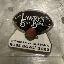 Rose Bowl Pin 2023 Lawry's Beef Bowl Alabama VS Michigan Football picture
