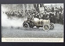 1908 Vanderbilt Cup Race Postcard/ The Last Lap/ Robertson At The Westbury Turn picture