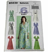 Butterick Misses' Wrap Dress Pattern B5030 Size 8-14 UNCUT picture