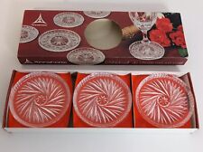 Vintage Anna Hutte Lead Crystal Drink Coasters Set Of 6 West Germany 1970s picture