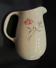 Old Universal Potteries Ballerina Hand Decorated Comde Pink Rose White Pitcher picture