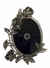 Elias Artmetal Sterling Pewter Oval ROSES Picture Frame ~ RARE VINTAGE~1986 picture
