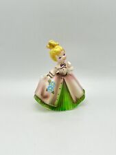 INARCO Planter E-871 Pink Green Girl 1963 Japan FOIL LABEL 5.5” EXCELLENT picture