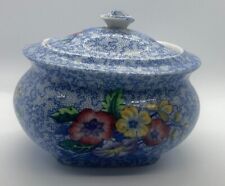 RARE Spode-Copeland Wild Flower Blue Sugar Bowl 1891-1900 picture