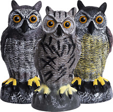 Owl Decoys to Scare Birds Away | Plastic Owls to Scare Birds Away | Owl Statue f picture