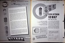 HYTRON REFERENCE GUIDE FOR MINIATURE ELECTRON TUBES 4TH EDITION - RADIO MANUAL picture
