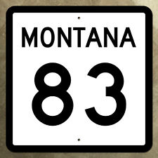 Montana state route 83 highway marker road sign 1961 16x16 picture