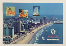 Aerial View Flagship All Suites Resort Atlantic Citys Boardwalk Port NJ Postcard picture