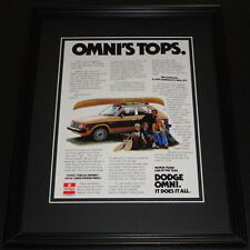 1978 Dodge Omni Tops 11x14 Framed ORIGINAL Advertisement picture