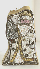 Elegant Ivory Beaded and Sequined St. Nicholas Box/Ornament dated 1997 picture