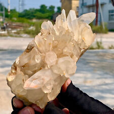 460G  Natural Beautiful white Quartz Crystal Cluster Mineral Specimen picture