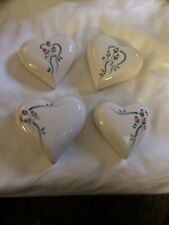 Vintage Lasting Products  Wall Hanging Porcelain Hearts Set Of  4 picture