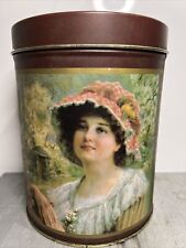 Olden Day Classic Ladies Vintage EMPTY Collectable Tin Container picture