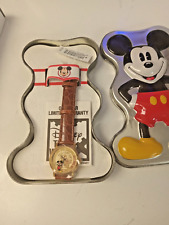 WALT DISNEY WORLD EXCLUSIVE TIME WORKS MAGIC KINGDOM MICKEY YELLOW GOLD WATCH picture