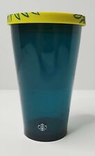 16oz Starbucks Cold Cup / Reusable Tumbler - Blueish/Green with Tiger Theme Lid picture