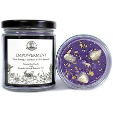 Empowerment Soy Affirmation Candle Crystals Confidence Power Wiccan Pagan Magic picture