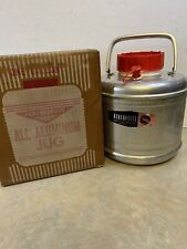 Vintage Art Deco Aluminum FeatherFlite Poloron Gallon Cooler Jug W/ Orig Box picture