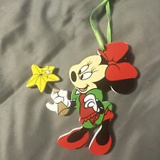 Vintage Wooden Disney Minnie Mouse Cut Out Christmas Ornament Kurt Adler picture