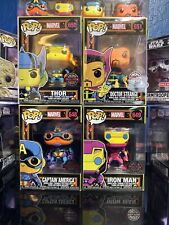 Funko Pop Marvel Black Light (Special Edition) #648 #649 #650 #651 W/ Protectos picture