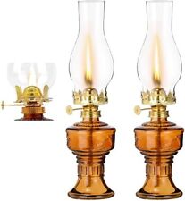 2Pack Vintage Kerosene Lamp, Oil Lamps for Indoor Use Hurricane Lamp Decorative picture