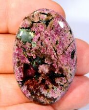 57 Ct Natural Russsian Pink Red EUDIALYTE Oval Cabochon Untreated Gemstone A68 picture