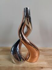 Nambe Classic Copper Intertwining Candlesticks Holder - 2012 - Metal Silver picture