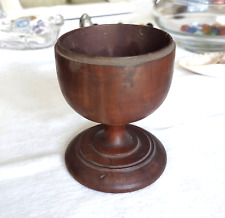 Treenware, Peaseware, Pedestal Wood Master Salt, Tableware, Ohio Estate Antique picture