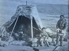 1896 Arctic Highlanders Granville Bay Cape York Disco Waigat Channel illustrated picture