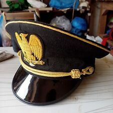 WW2 Italian Fascist Military Visor Cap M1895 Uniform Peak Officer Forage Hat picture