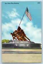 WWII Postcard Iwo Jima Flag Raising Statue c1940's Vintage Unposted picture