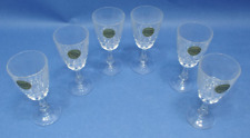 New Vintage Cristal D'Arques Diamant Set 6 Small Wine Glasses Crystal France picture