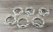 Vintage clear acrylic multi-ring napkin rings set of 6 picture