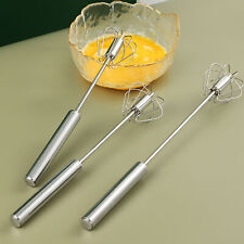 Stainless Steel Egg Beater Rotating Semi-Automatic Hand Push Whisk Kitchen Tools picture