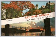 Key West Florida Greetings USA Postcard picture