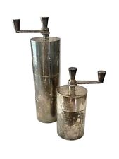 Vintage Italian Metal Pepper Mill / Salt & Pepper Shaker / Grinder Fleur-de-lis picture