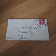 Vintage 1921 Personal Letter & Envelope With 2 Cent Stamp picture
