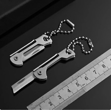 Mini Folding Knife Stainless Steel Blade Pocket Key Chain Parcel Knife Keychain picture
