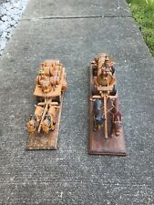 *RARE* CIRCA 1870'S HAND CARVED GERMAN BEER WAGONs One Is Music Box Works picture