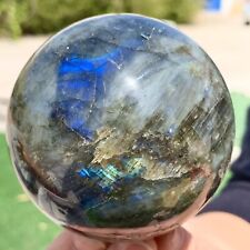 1.16LB Natural Gorgeous Labradorite QuartzCrystal Stone Specimen ball Healing picture